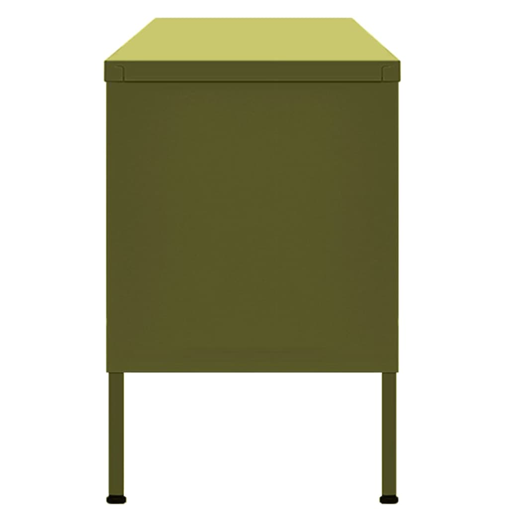 TV-Schrank Olivgrün 105x35x50 cm Stahl