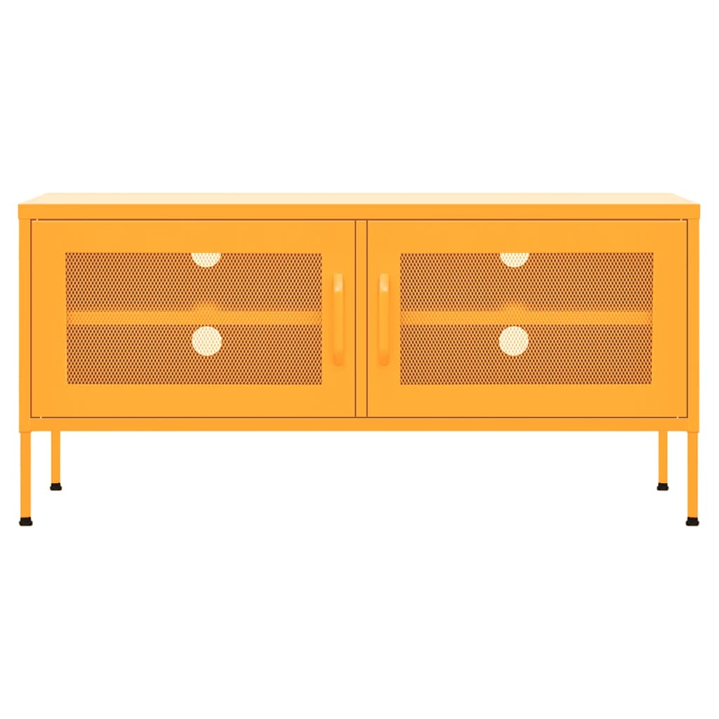 TV-Schrank Senfgelb 105x35x50 cm Stahl