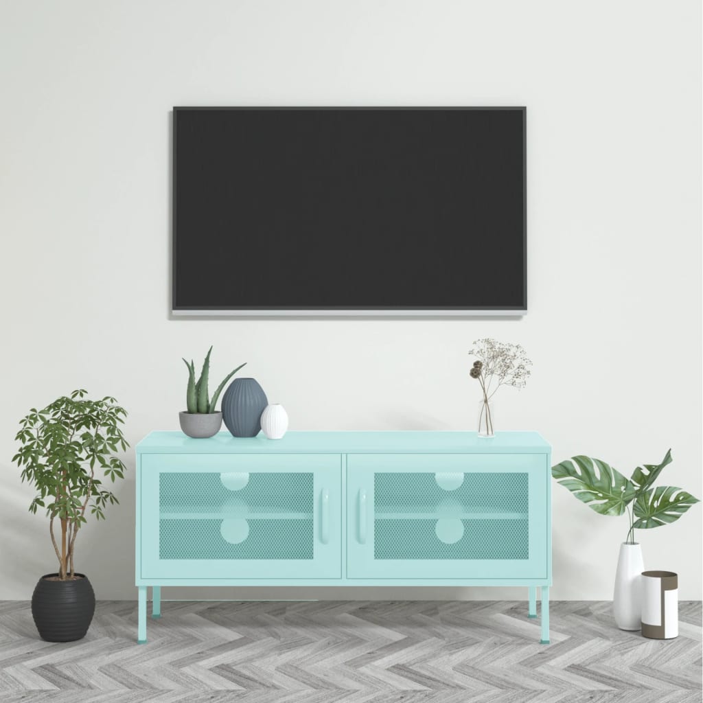 TV-Schrank Minzgrün 105x35x50 cm Stahl