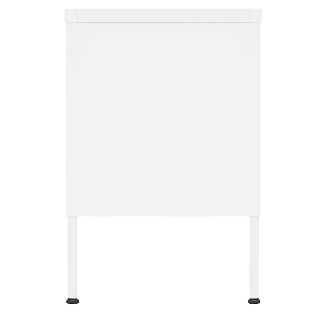 TV-Schrank Weiß 105x35x50 cm Stahl