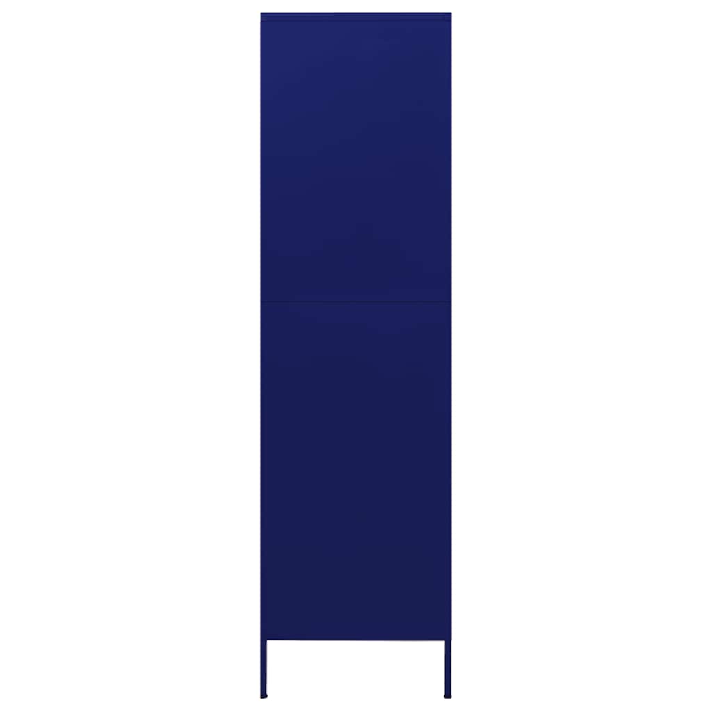 Kleiderschrank Marineblau 90x50x180 cm Stahl
