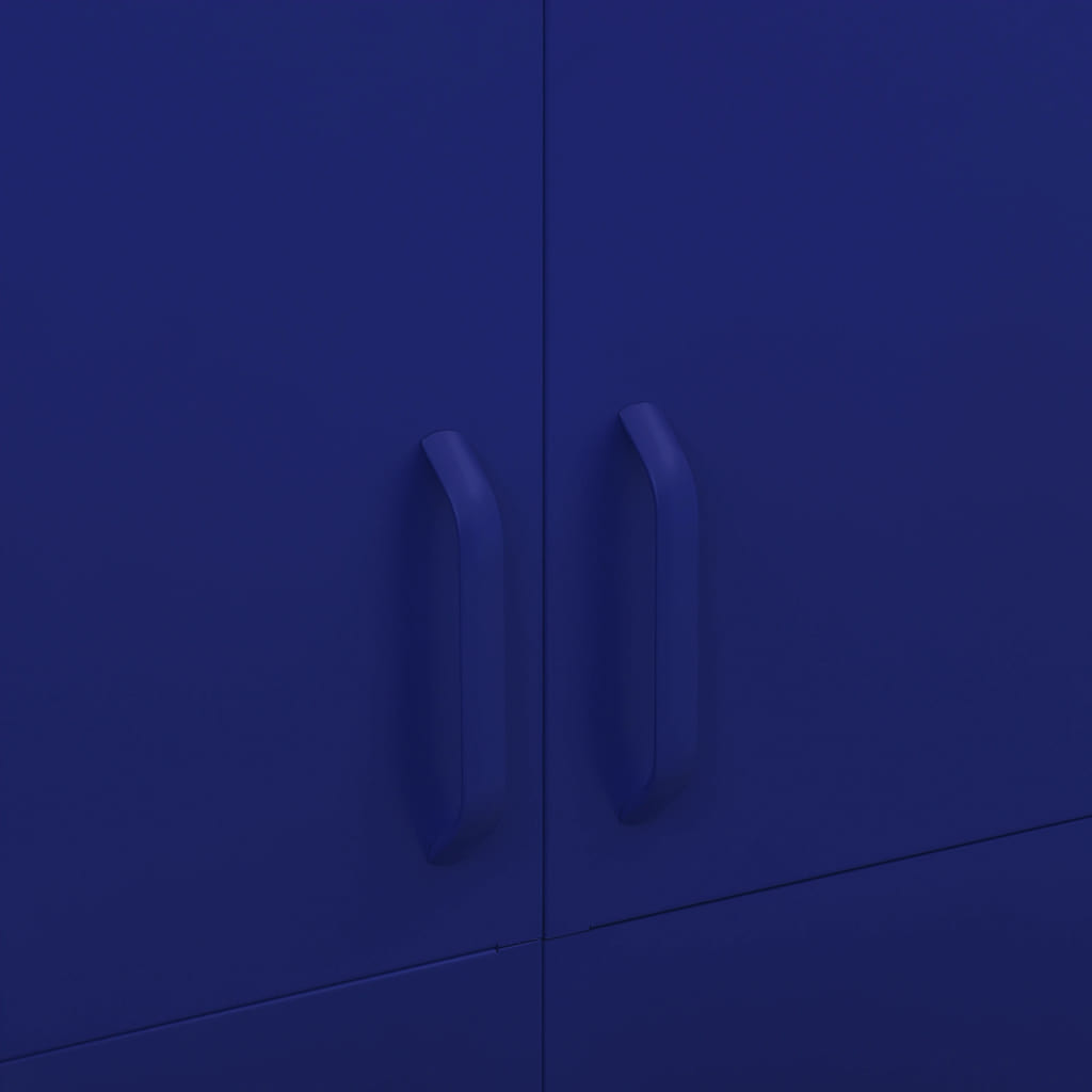 Kleiderschrank Marineblau 90x50x180 cm Stahl