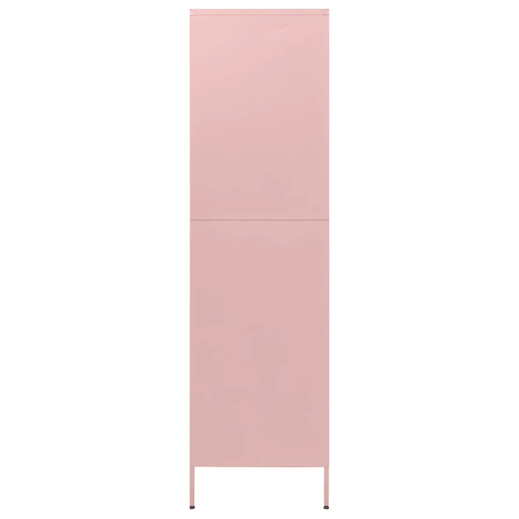 Kleiderschrank Rosa 90x50x180 cm Stahl