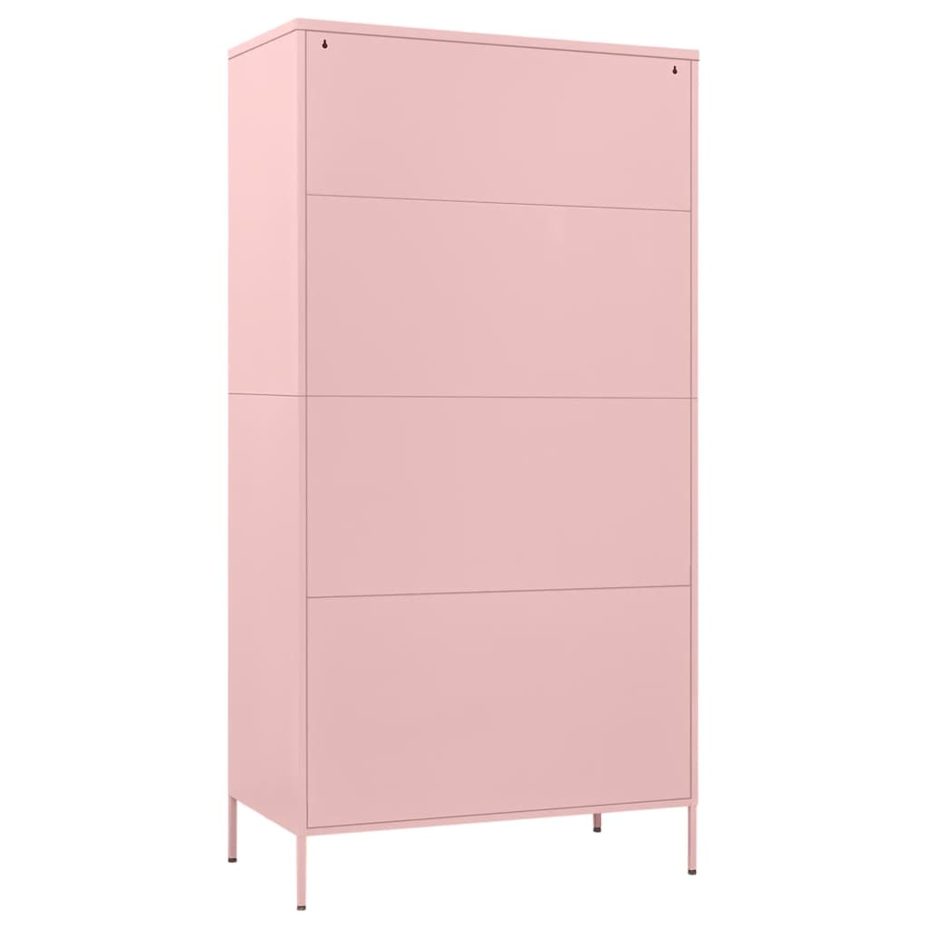 Kleiderschrank Rosa 90x50x180 cm Stahl