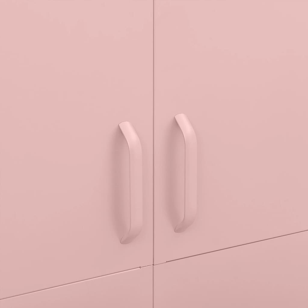 Kleiderschrank Rosa 90x50x180 cm Stahl