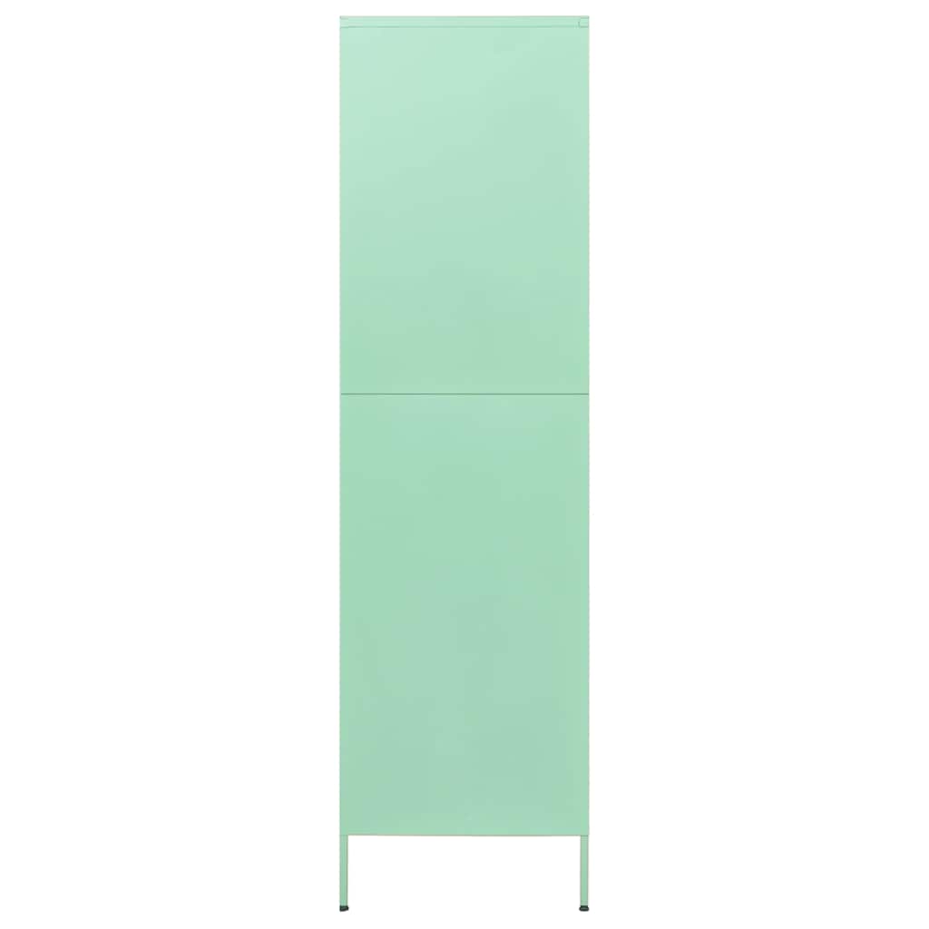 Kleiderschrank Minzgrün 90x50x180 cm Stahl