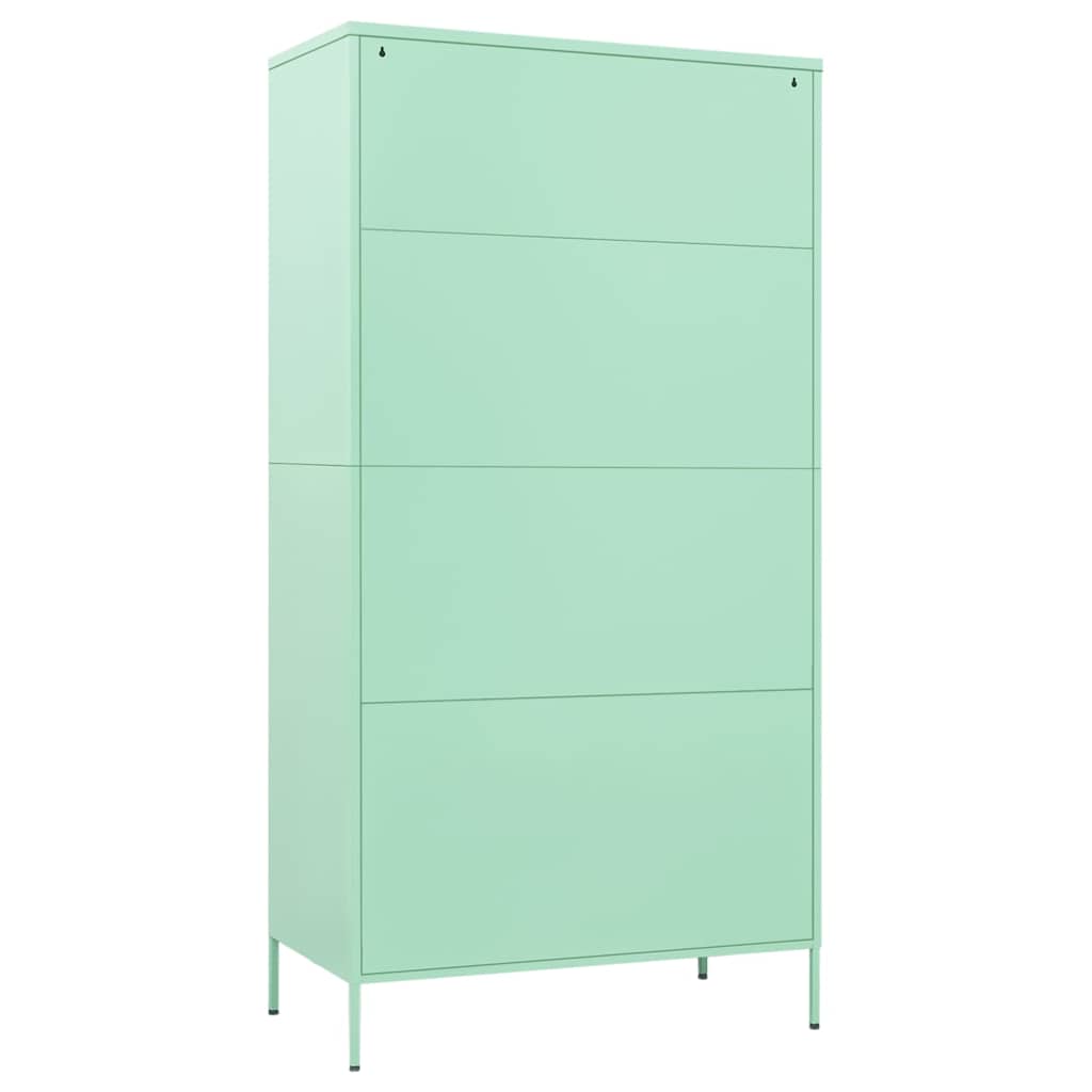 Kleiderschrank Minzgrün 90x50x180 cm Stahl