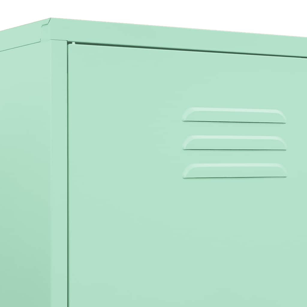 Kleiderschrank Minzgrün 90x50x180 cm Stahl