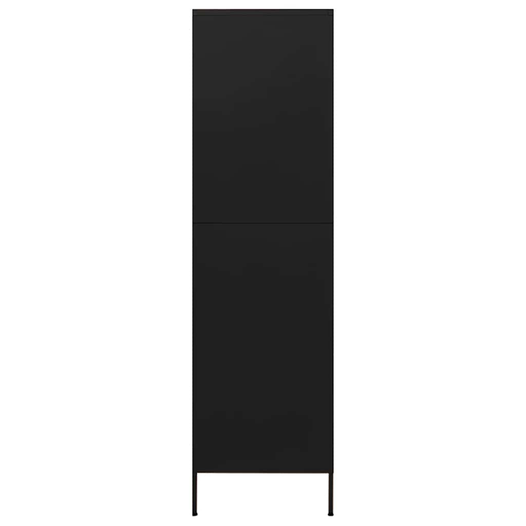Kleiderschrank Schwarz 90x50x180 cm Stahl