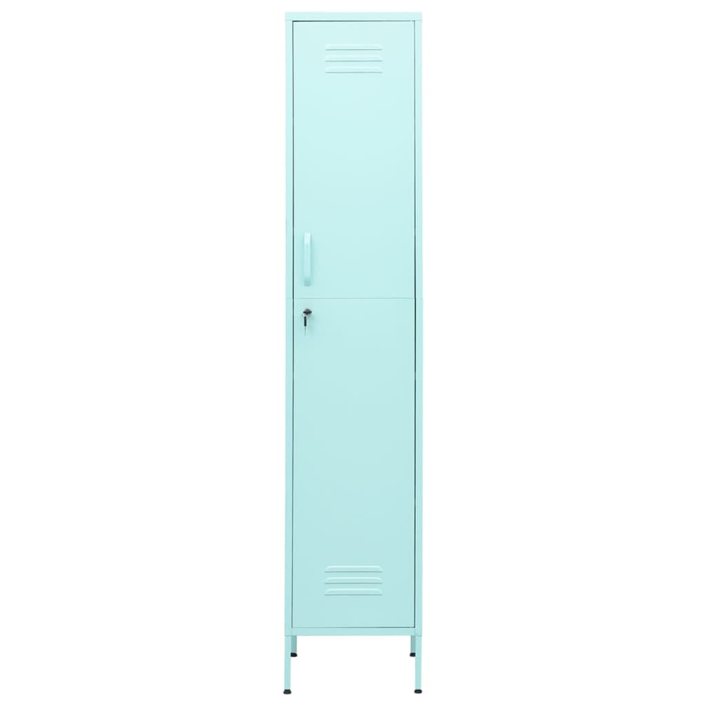 Schließfachschrank Minzgrün 35x46x180 cm Stahl