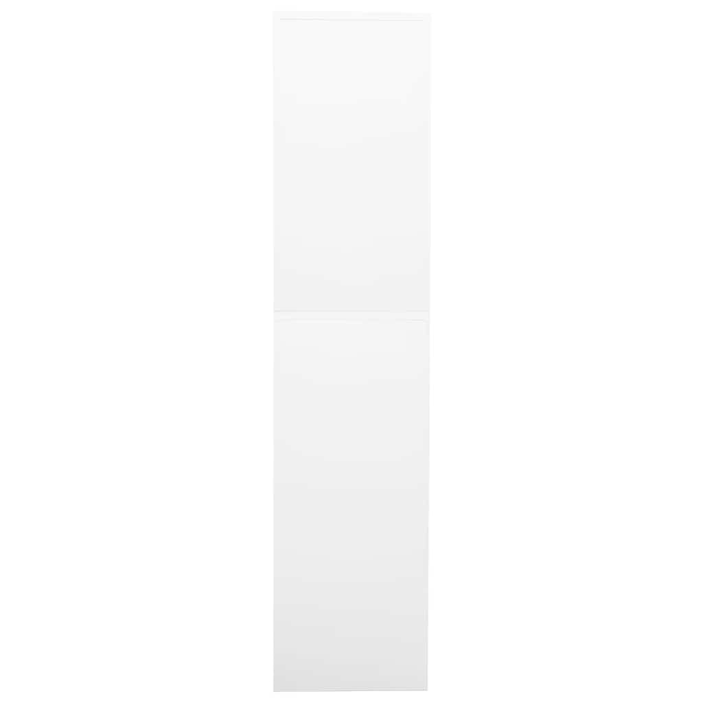 Büroschrank Weiß 90x40x180 cm Stahl