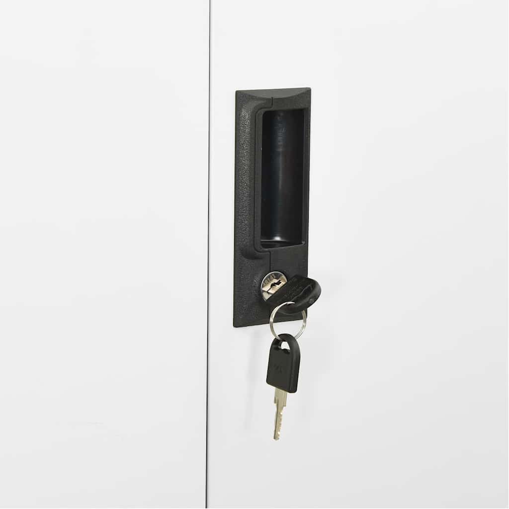 Büroschrank Weiß 90x40x180 cm Stahl