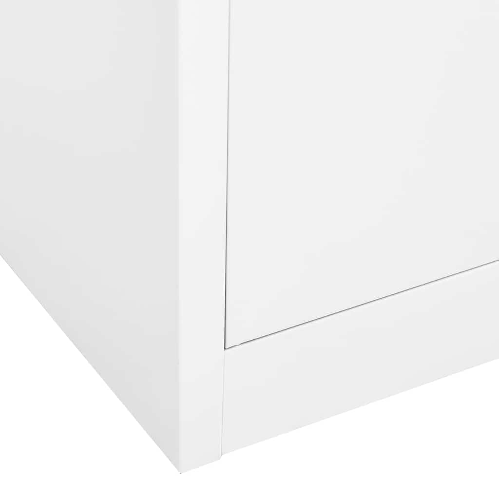 Büroschrank Weiß 90x40x180 cm Stahl