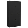 Büroschrank Anthrazit 90x40x180 cm Stahl