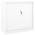 Schrank mit Schiebetür Weiß 90x40x90 cm Stahl
