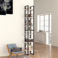 Bücherregal 6 Fächer Weiß 40x30x210 cm Holzwerkstoff