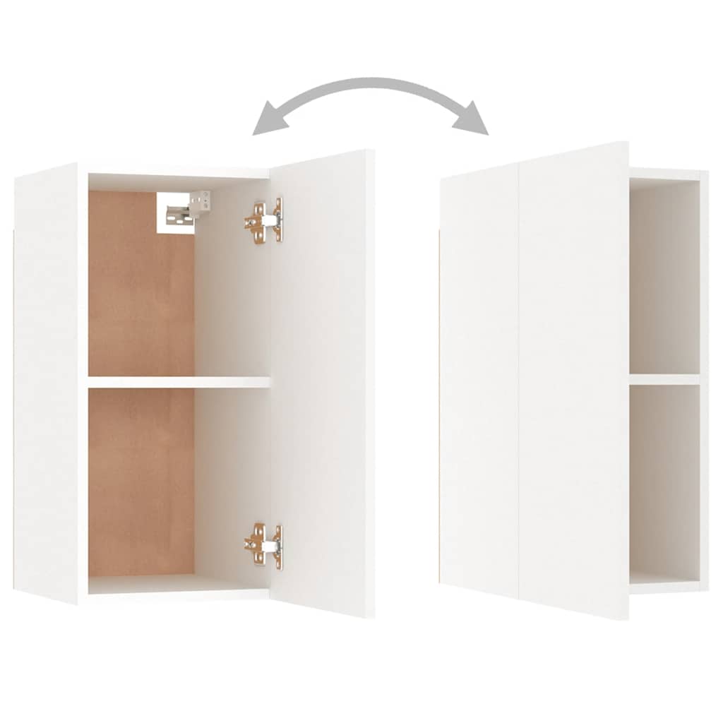 4-tlg. TV-Schrank-Set Weiß Holzwerkstoff