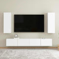 4-tlg. TV-Schrank-Set Weiß Holzwerkstoff