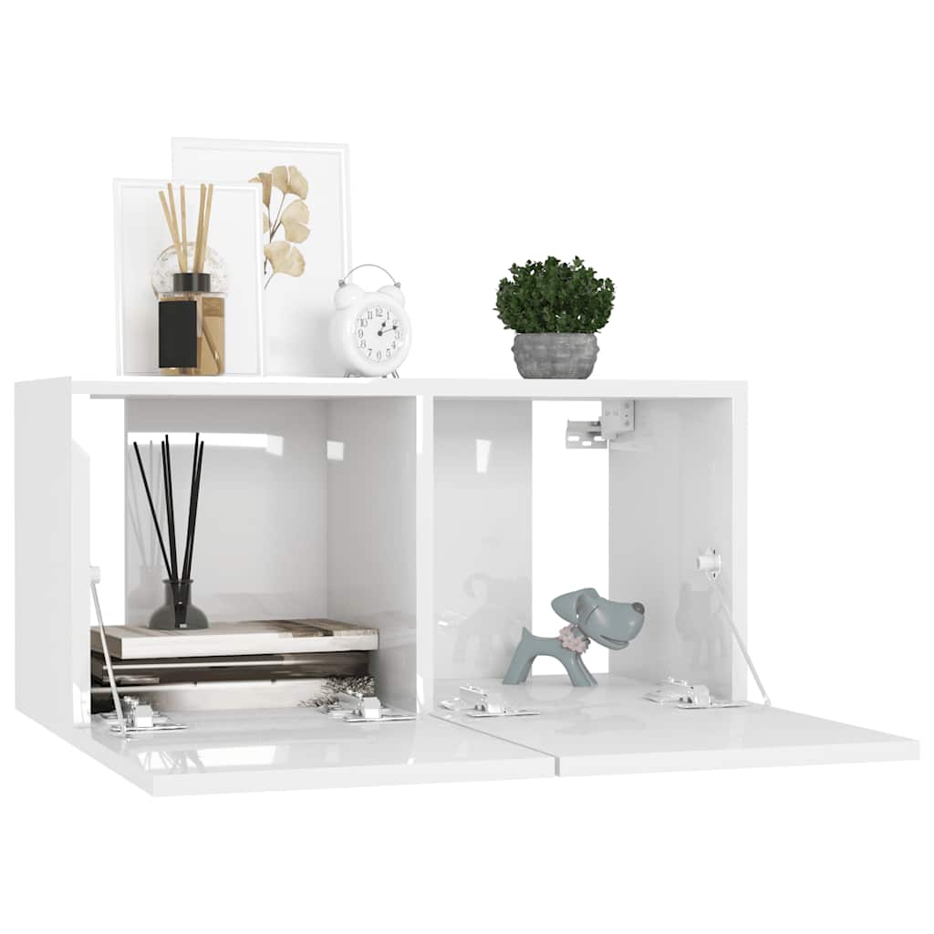 8-tlg. TV-Schrank-Set Weiß Holzwerkstoff