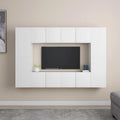 8-tlg. TV-Schrank-Set Weiß Holzwerkstoff
