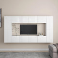 8-tlg. TV-Schrank-Set Weiß Holzwerkstoff