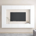 8-tlg. TV-Schrank-Set Weiß Holzwerkstoff