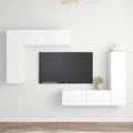 4-tlg. TV-Schrank-Set Weiß Holzwerkstoff