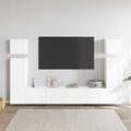8-tlg. TV-Schrank-Set Weiß Holzwerkstoff