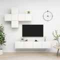 7-tlg. TV-Schrank-Set Weiß Holzwerkstoff