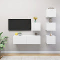 5-tlg. TV-Schrank-Set Weiß Holzwerkstoff
