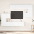 8-tlg. TV-Schrank-Set Weiß Holzwerkstoff
