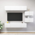 6-tlg. TV-Schrank-Set Weiß Holzwerkstoff