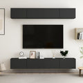 TV-Schränke 4 Stk. Schwarz 100x30x30 cm Holzwerkstoff