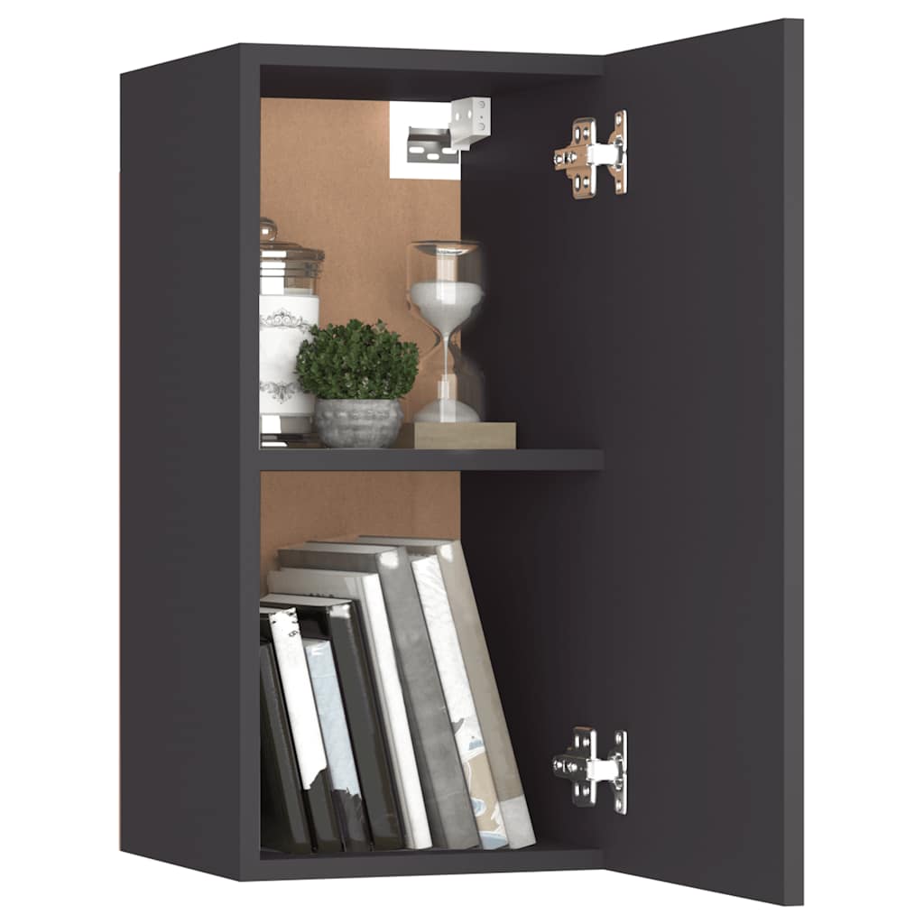 3-tlg. TV-Schrank-Set Grau Holzwerkstoff