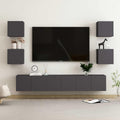 7-tlg. TV-Schrank-Set Grau Holzwerkstoff