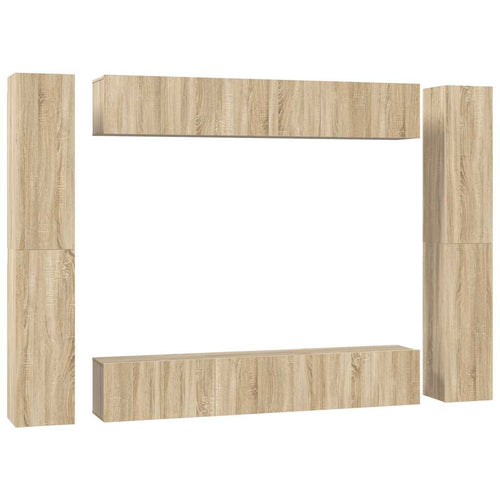 10-tlg. TV-Schrank-Set Sonoma-Eiche Holzwerkstoff