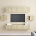 6-tlg. TV-Schrank-Set Sonoma-Eiche Holzwerkstoff