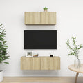 2-tlg. TV-Schrank-Set Sonoma-Eiche Holzwerkstoff