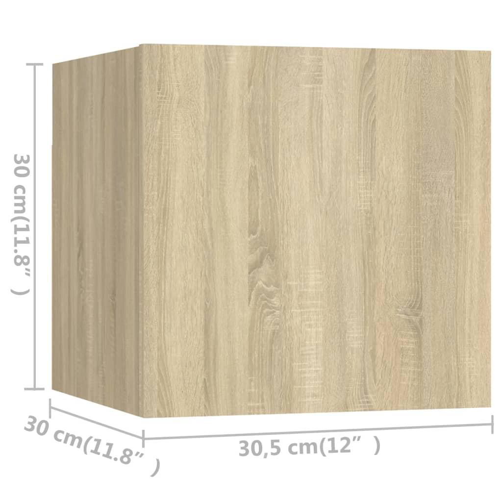 7-tlg. TV-Schrank-Set Sonoma-Eiche Holzwerkstoff