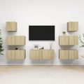 7-tlg. TV-Schrank-Set Sonoma-Eiche Holzwerkstoff