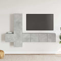 5-tlg. TV-Schrank-Set Betongrau Holzwerkstoff