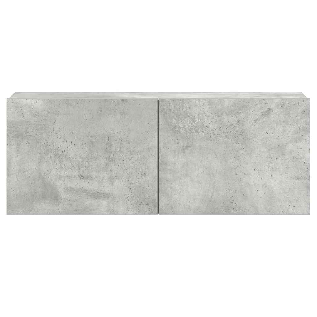 3-tlg. TV-Schrank-Set Betongrau Holzwerkstoff