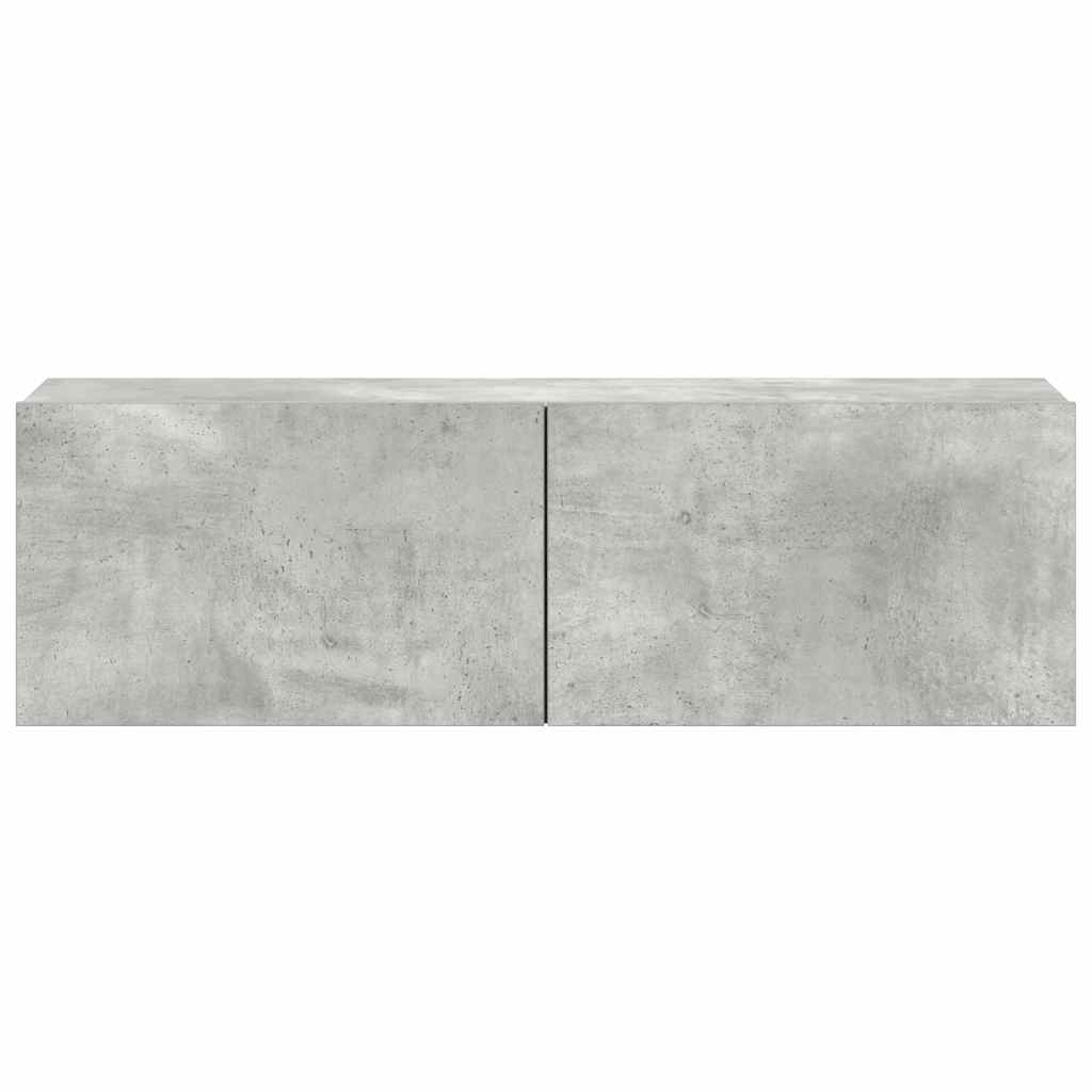 3-tlg. TV-Schrank-Set Betongrau Holzwerkstoff