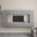 8-tlg. TV-Schrank-Set Betongrau Holzwerkstoff