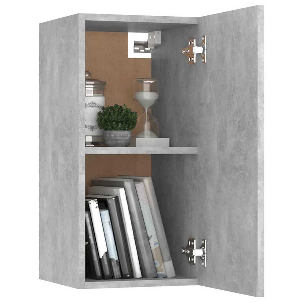 7-tlg. TV-Schrank-Set Betongrau Holzwerkstoff