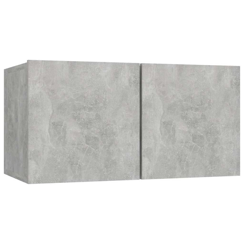 7-tlg. TV-Schrank-Set Betongrau Holzwerkstoff