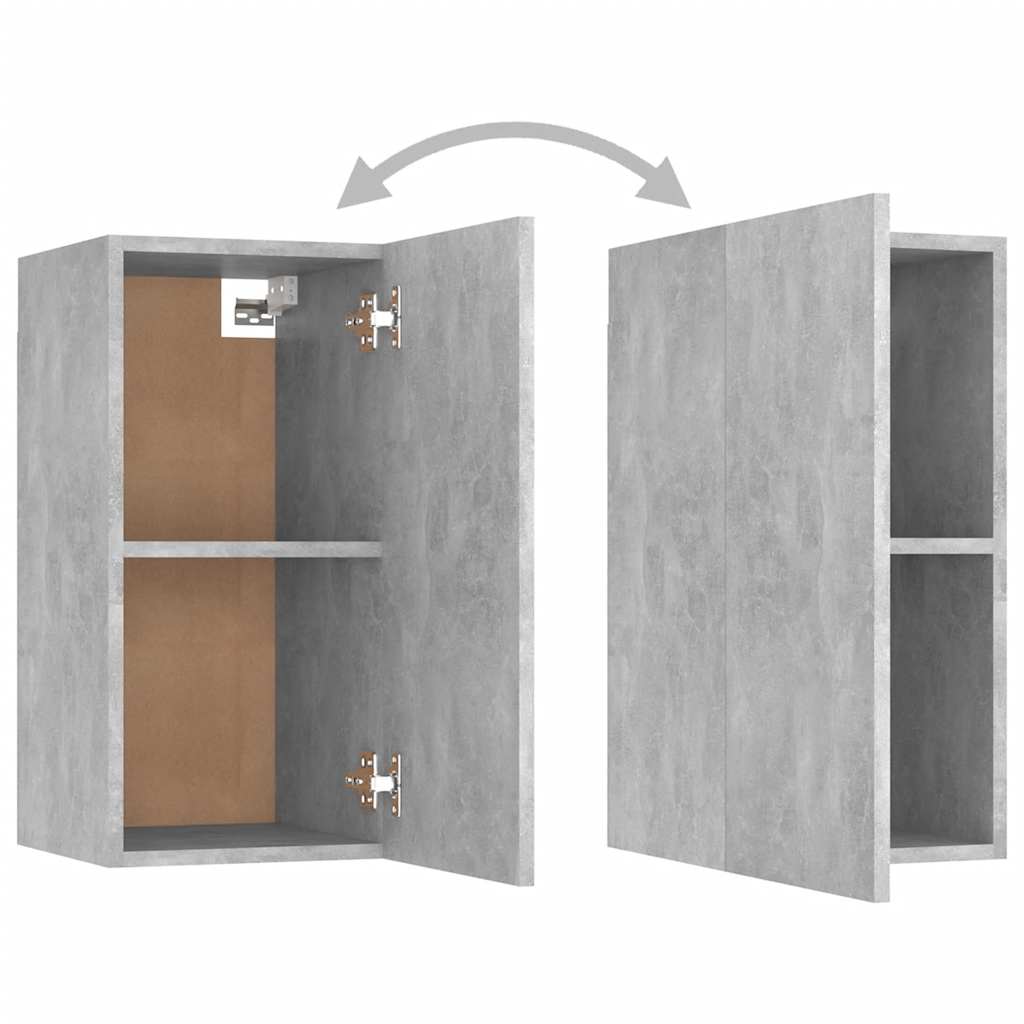7-tlg. TV-Schrank-Set Betongrau Holzwerkstoff