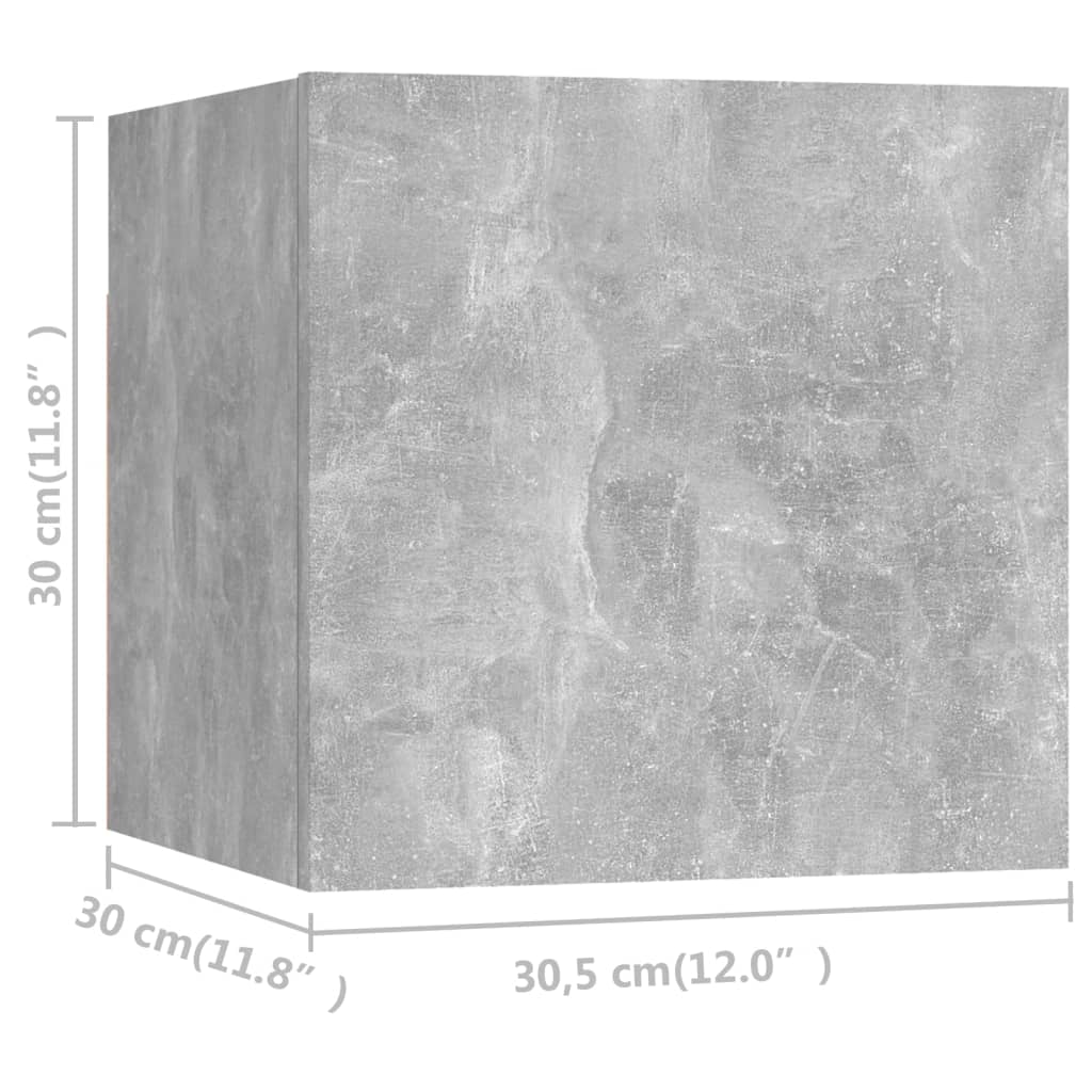 5-tlg. TV-Schrank-Set Betongrau Holzwerkstoff
