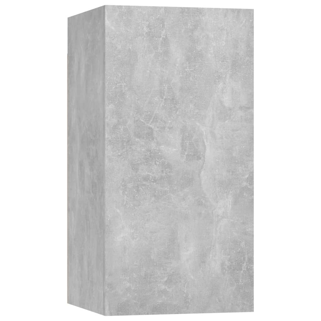 9-tlg. TV-Schrank-Set Betongrau Holzwerkstoff