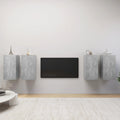 TV-Schränke 4 Stk. Betongrau 30,5x30x60 cm Holzwerkstoff